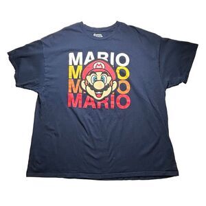 Super Mario Bros Shirt 3XL Navy Graphic Mario Nintendo